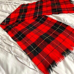 Red and black plaid scarf